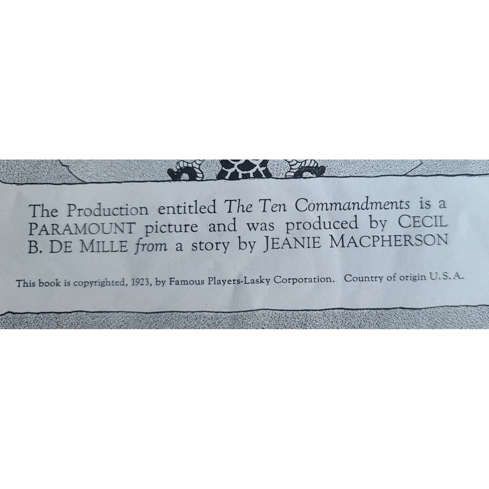 Vintage 1923 The Ten Commandments Cecil B DeMille Silent Film Souvenir Program - Picture 3 of 12